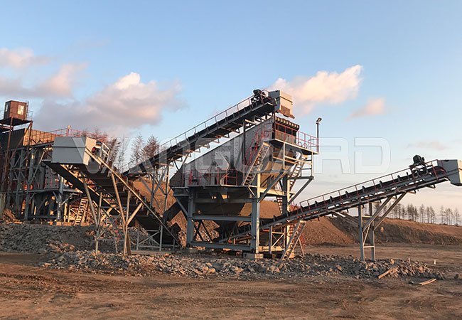 俄羅斯砂石生產線現場