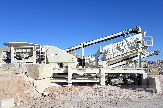 哈薩克斯坦石灰石反擊破組合移動破碎站